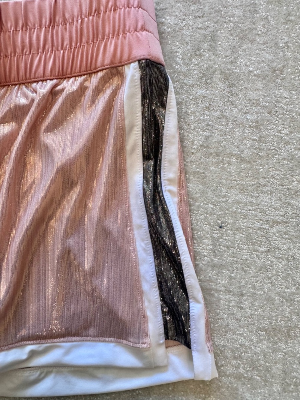 Never worn! Lucky In Love High Waist Boxer Tennis Skort Pink Metallic Size S - Picture 5 of 6